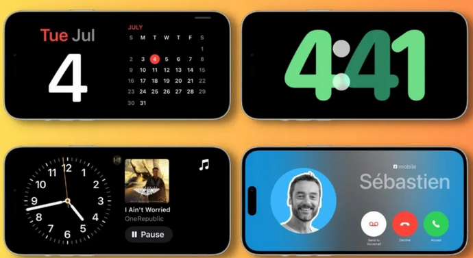 旺苍苹果手机维修分享iOS17横屏充电待机显示有什么好处 