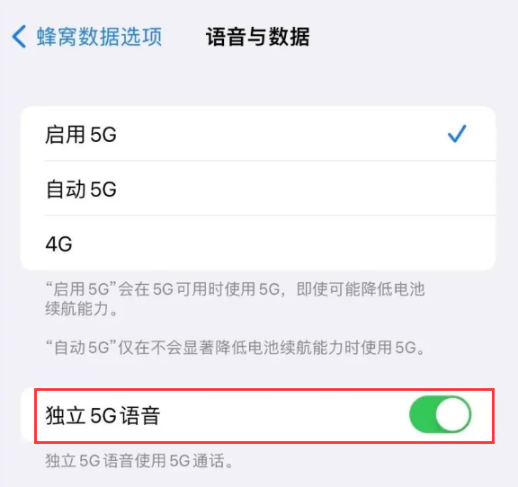 旺苍苹果14维修分享iPhone 14 Pro如何开启VoNR 