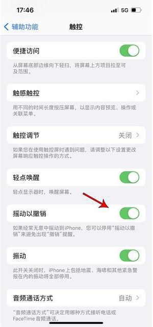 旺苍苹果手机维修分享iPhone手机如何设置摇一摇删除文字 